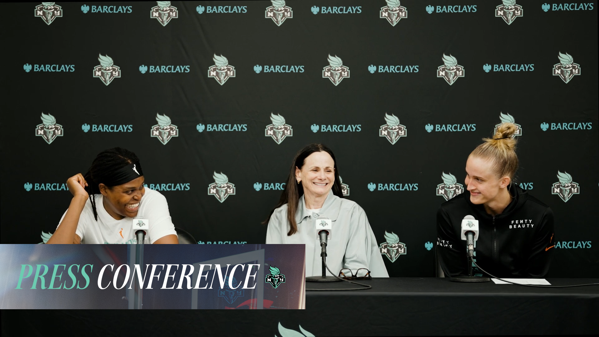 Jonquel Jones, Leonie Fiebech & Coach Sandy Brondello | Postgame Press Conference July 22, 2025